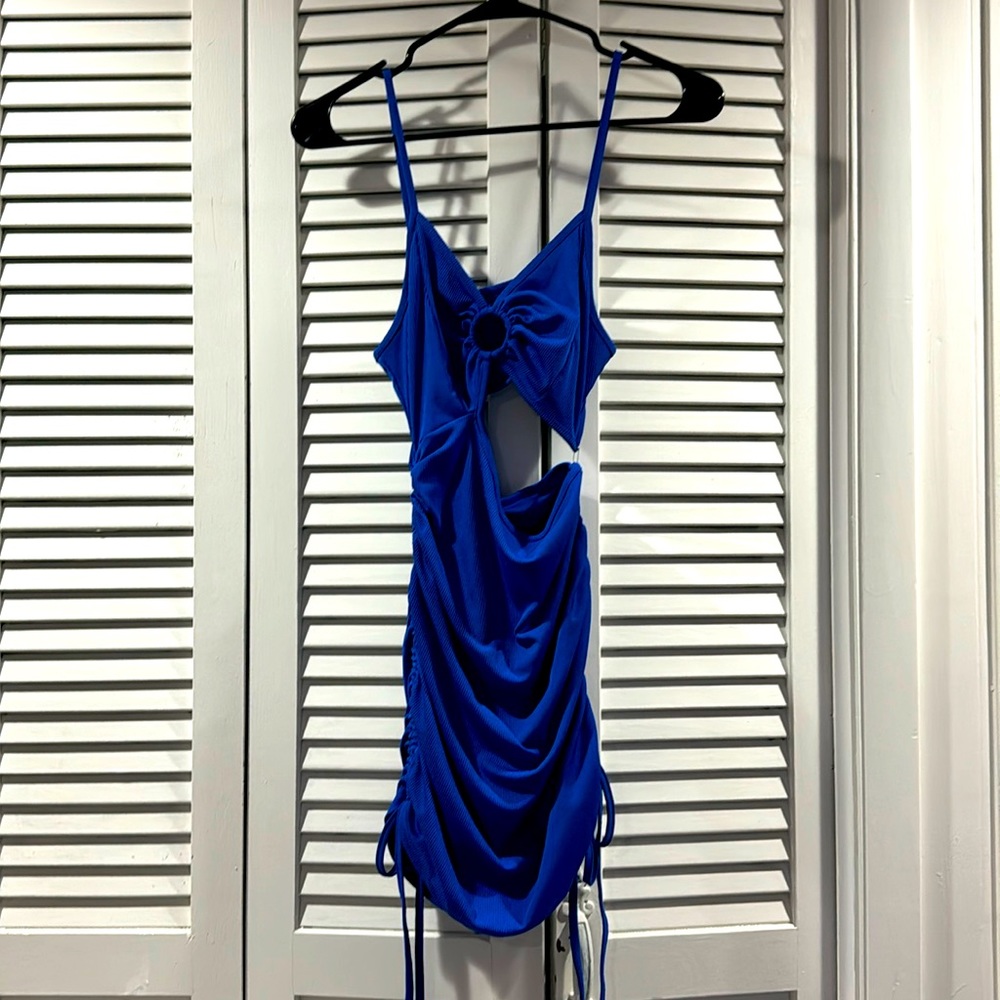 Royal Blue Asymmetrical Dress
